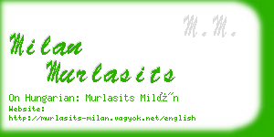 milan murlasits business card